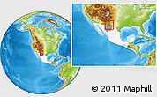 Physical Location Map of Guadalupe, highlighted country, highlighted parent region, within the entire country
