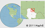 Savanna Style Location Map of Guadalupe, highlighted parent region