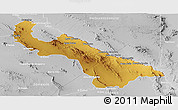 Physical Panoramic Map of Guadalupe, lighten, desaturated