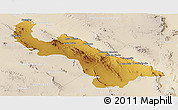 Physical Panoramic Map of Guadalupe, lighten