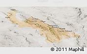 Satellite Panoramic Map of Guadalupe, lighten, semi-desaturated