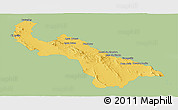Savanna Style Panoramic Map of Guadalupe, single color outside