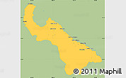 Savanna Style Simple Map of Guadalupe, single color outside