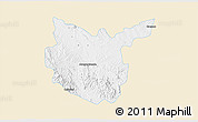 Classic Style 3D Map of Hidalgo del Parral, single color outside