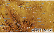 Physical 3D Map of Hidalgo del Parral