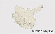 Shaded Relief 3D Map of Hidalgo del Parral, cropped outside