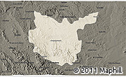 Shaded Relief 3D Map of Hidalgo del Parral, darken