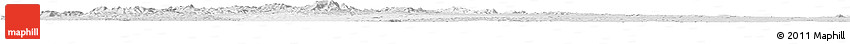 Silver Style Horizon Map of Hidalgo Del Parral