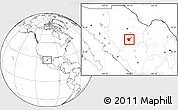 Blank Location Map of Hidalgo del Parral