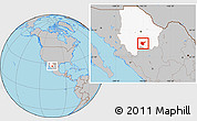 Gray Location Map of Hidalgo del Parral, highlighted parent region