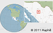 Savanna Style Location Map of Hidalgo del Parral, highlighted country, hill shading