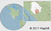 Savanna Style Location Map of Hidalgo del Parral, highlighted parent region, hill shading