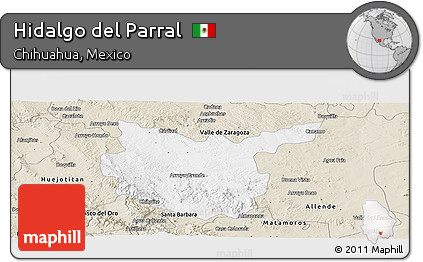 Classic Style Panoramic Map of Hidalgo Del Parral