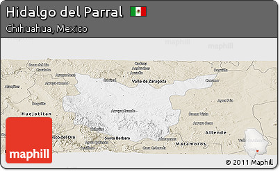 Classic Style Panoramic Map of Hidalgo Del Parral
