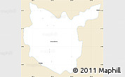 Classic Style Simple Map of Hidalgo del Parral, single color outside