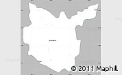 Gray Simple Map of Hidalgo del Parral, single color outside