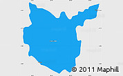 Political Simple Map of Hidalgo del Parral, single color outside