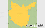 Savanna Style Simple Map of Hidalgo del Parral, single color outside