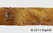Physical Panoramic Map of Huejotitan