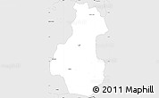 Silver Style Simple Map of Huejotitan