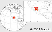 Blank Location Map of Chihuahua, within the entire country