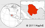 Blank Location Map of Chihuahua, highlighted country