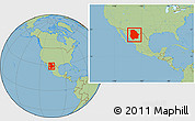 Savanna Style Location Map of Chihuahua, within the entire country