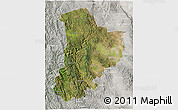 Satellite 3D Map of Madera, lighten, semi-desaturated