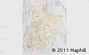 Shaded Relief 3D Map of Madera, lighten, semi-desaturated