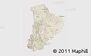 Shaded Relief 3D Map of Madera, single color outside