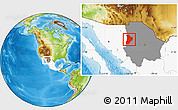 Physical Location Map of Madera, highlighted country, highlighted parent region