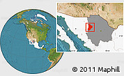 Satellite Location Map of Madera, highlighted country, highlighted parent region