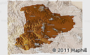 Physical Panoramic Map of Madera, lighten