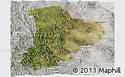 Satellite Panoramic Map of Madera, lighten, semi-desaturated