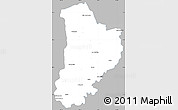 Gray Simple Map of Madera, single color outside