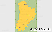 Savanna Style Simple Map of Madera, single color outside