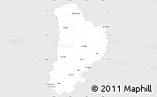 Silver Style Simple Map of Madera, single color outside