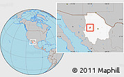 Gray Location Map of Matachi, highlighted parent region