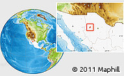 Physical Location Map of Matachi, highlighted country