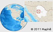 Shaded Relief Location Map of Matachi, highlighted parent region