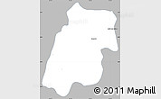 Gray Simple Map of Matachi, single color outside
