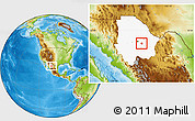 Physical Location Map of Meoqui, highlighted parent region