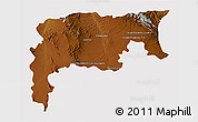 Physical 3D Map of Namiquipa, cropped outside