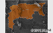 Physical 3D Map of Namiquipa, darken, desaturated