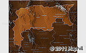 Physical 3D Map of Namiquipa, darken