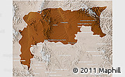 Physical 3D Map of Namiquipa, lighten