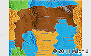 Physical 3D Map of Namiquipa, political outside