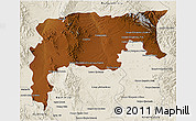 Physical 3D Map of Namiquipa, shaded relief outside