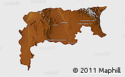 Physical 3D Map of Namiquipa, single color outside