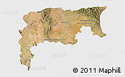 Satellite 3D Map of Namiquipa, single color outside